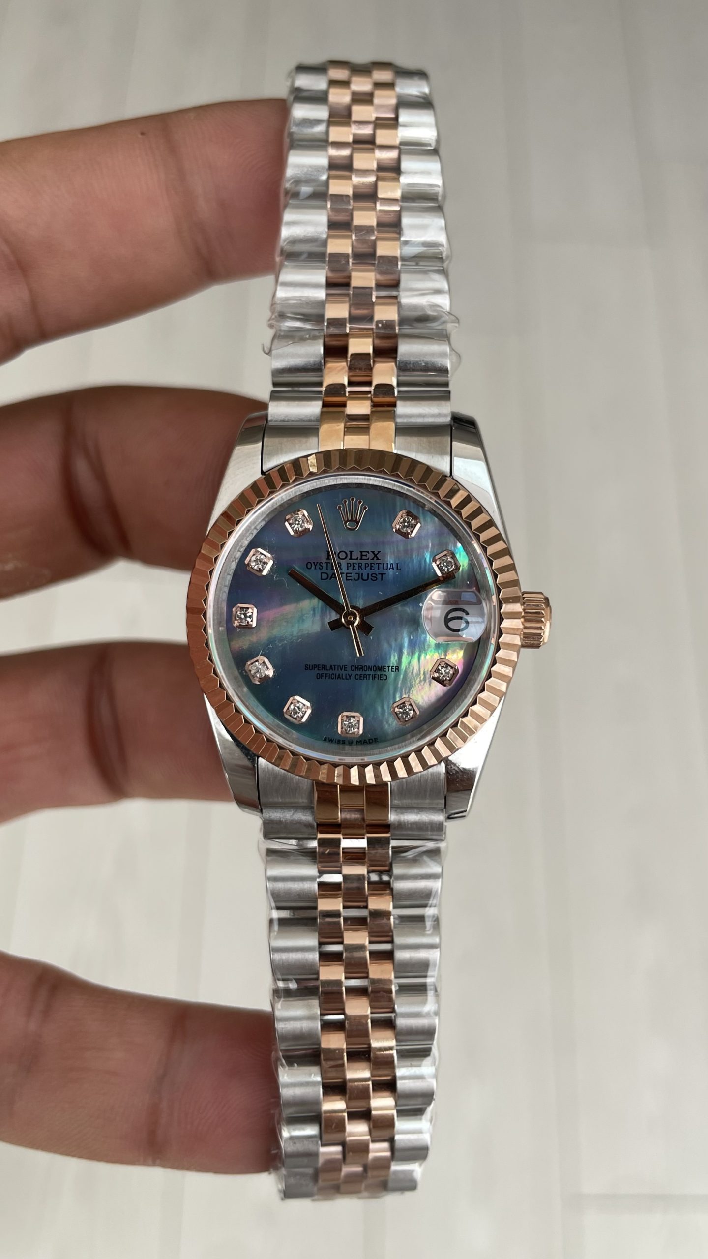 Rolex Datejust Mother Of Pearl Blue 278271 Jubilee 31mm Diamond Dial Ladies Two Tone Rosegold Kadın Saati Rolex Datejust Mother Of Pearl Blue 278271 Jubilee 31mm Diamond Dial Ladies Two Tone Rosegold Kadın Saati