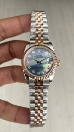 Rolex Datejust Mother Of Pearl Blue 278271 Jubilee 31mm Diamond Dial Ladies Two Tone Rosegold Kadın Saati