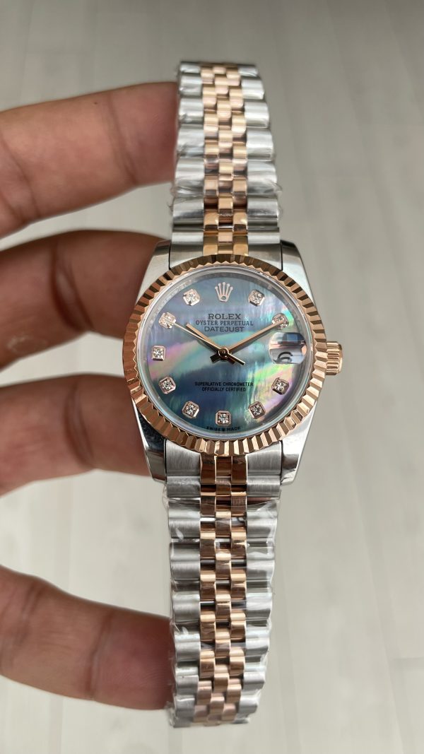 Rolex Datejust Mother Of Pearl Blue 278271 Jubilee 31mm Diamond Dial Ladies Two Tone Rosegold Kadın Saati Rolex Datejust Mother Of Pearl Blue 278271 Jubilee 31mm Diamond Dial Ladies Two Tone Rosegold Kadın Saati