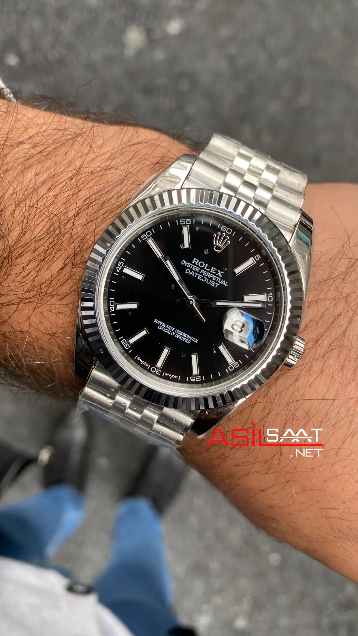 Rolex Datejust Siyah 126334 Jubilee Swiss Eta
