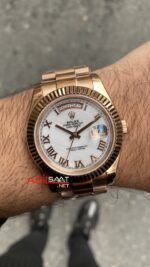Rolex Day Date 218235 Rose Beyaz Kadran 40 mm