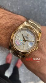 Rolex Day Date Beyaz Kadran 40 mm 228238 White Dial Gold Replika Saat ROLDD026