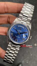 Rolex Day Date Mavi 228239 President 40 mm Romen Dial 3255 Eta Swiss