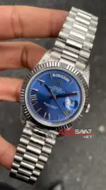Rolex Day Date Mavi 228239 President 40 mm Romen Dial 3255 Eta Swiss