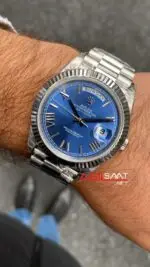 Rolex Day Date Mavi 228239 President 40 mm Romen Dial 3255 Eta Swiss