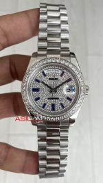 Rolex Day Date Pave Baguette 228396TBR Taşlı Kadran 40mm Replika Saat