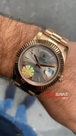 Rolex Day-Date President 40 mm 228235 Everose Gold Replika Saat ROLDD037