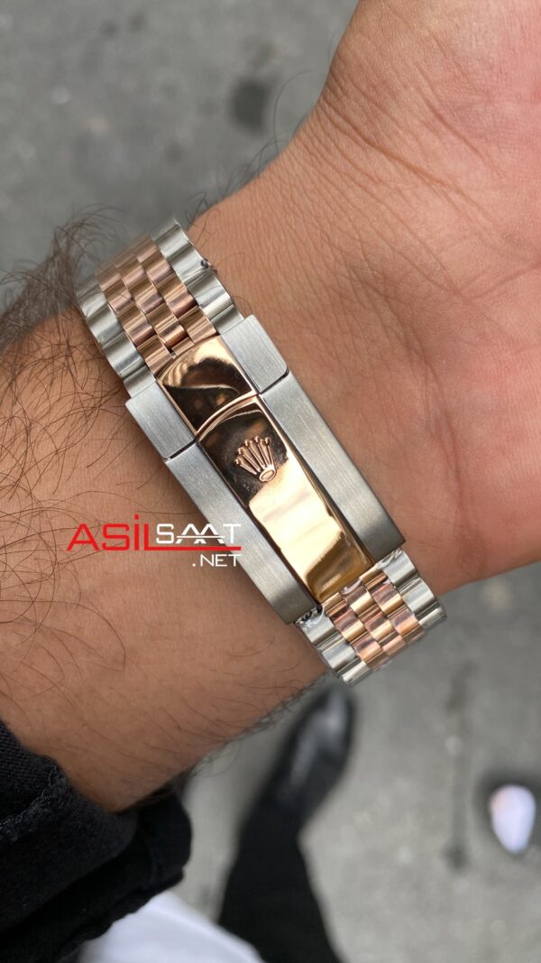 Rolex Day Date Prisident Beyaz Kadran 40 mm 228239 Silver Rose Gold Replika Saat ROLDD043 Rolex Day Date Prisident Beyaz Kadran 40 mm 228239 Silver Rose Gold Replika Saat ROLDD043