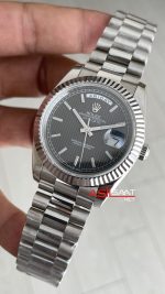 Rolex Day Date Rhodium 228238 President Gri Kadran 40mm Replika Saat