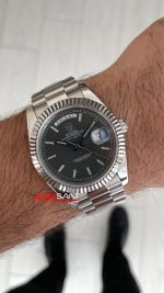 Rolex Day Date Rhodium 228238 President Gri Kadran 40mm Replika Saat