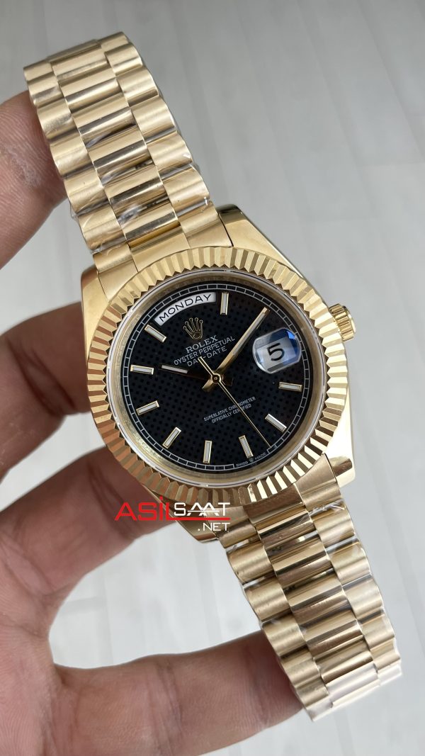 Rolex Day Date Siyah 228238 President 40mm Gold Replika Saat Rolex Day Date Siyah 228238 President 40mm Gold Replika Saat