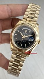 Rolex Day Date Siyah 228238 President 40mm Gold Replika Saat