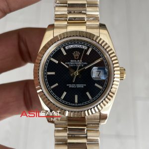 Rolex Day Date Siyah 228238 President 40mm Gold Replika Saat
