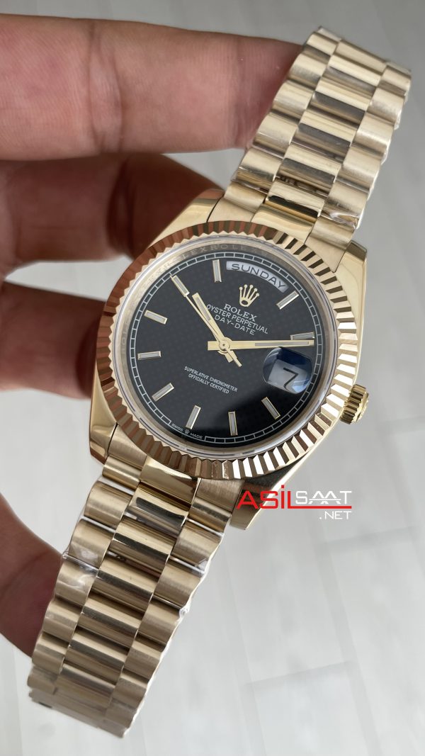 Rolex Day Date Siyah 228238 President 40mm Gold Replika Saat Rolex Day Date Siyah 228238 President 40mm Gold Replika Saat