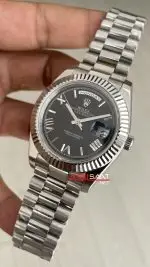 Rolex Day Date Siyah Kadran 228239 Black Roman Dial 40mm Replika Saat