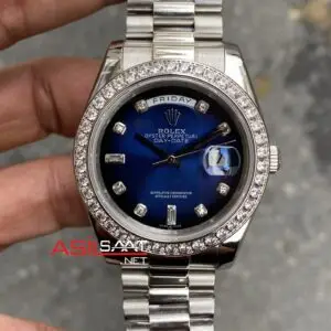 Rolex Day Date Taşlı Mavi 128239 Blue Diamond