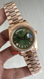 Rolex Day Date Yeşil 228235 Olive Green 40mm Rose Replika Saat