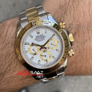 Rolex Daytona Beyaz 116503 Two Tone Replika Saat
