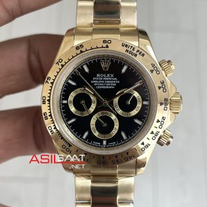 Rolex Daytona Cosmograph 126508 Gold 40mm Siyah Kadran Replika Saat