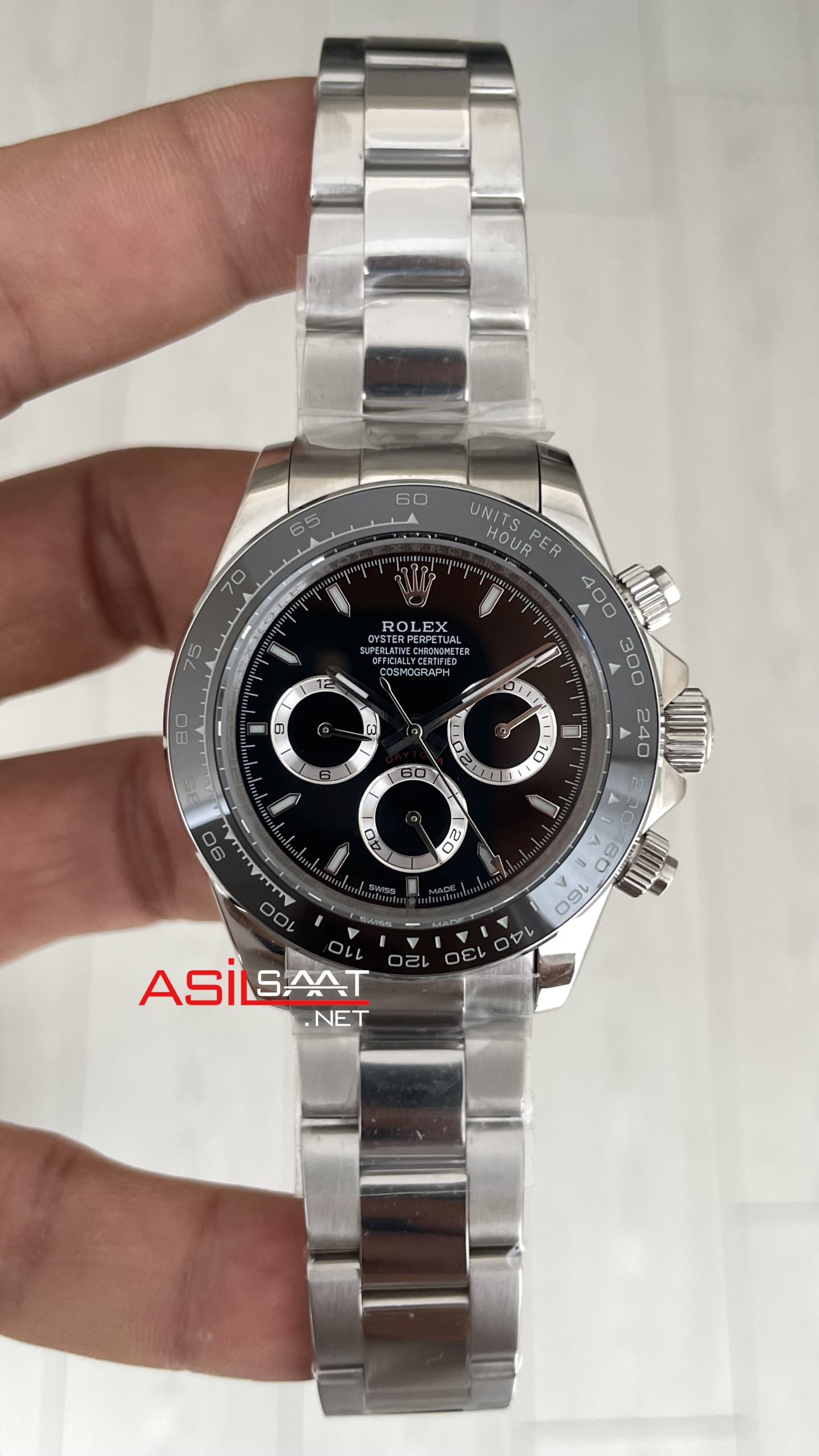 Rolex Daytona Siyah 126500LN Black Dial 40mm Replika Saat Rolex Daytona Siyah 126500LN Black Dial 40mm Replika Saat