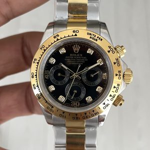 Rolex Daytona Siyah Taşlı 116503 Two Tone Gold 40mm Replika Saat