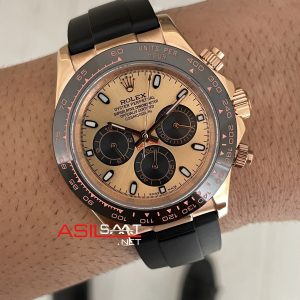 Rolex Daytona Sundust 126515LN Everose Oysterflex 40mm Replika Saat