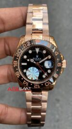 Rolex Gmt Master II 40 mm Everose Replika Saat ROLG005