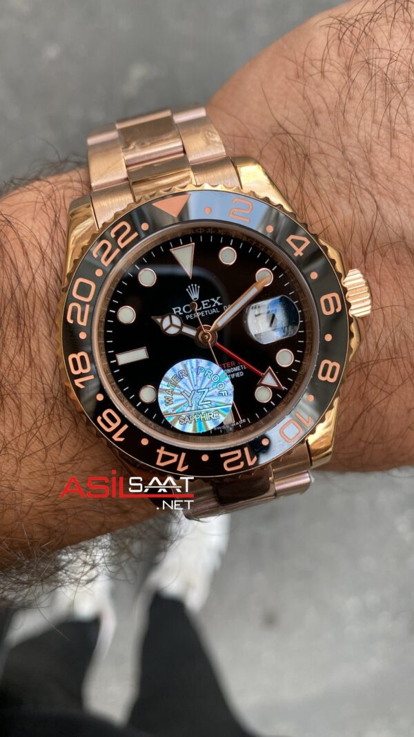 Rolex Gmt Master II 40 mm Everose Replika Saat ROLG005