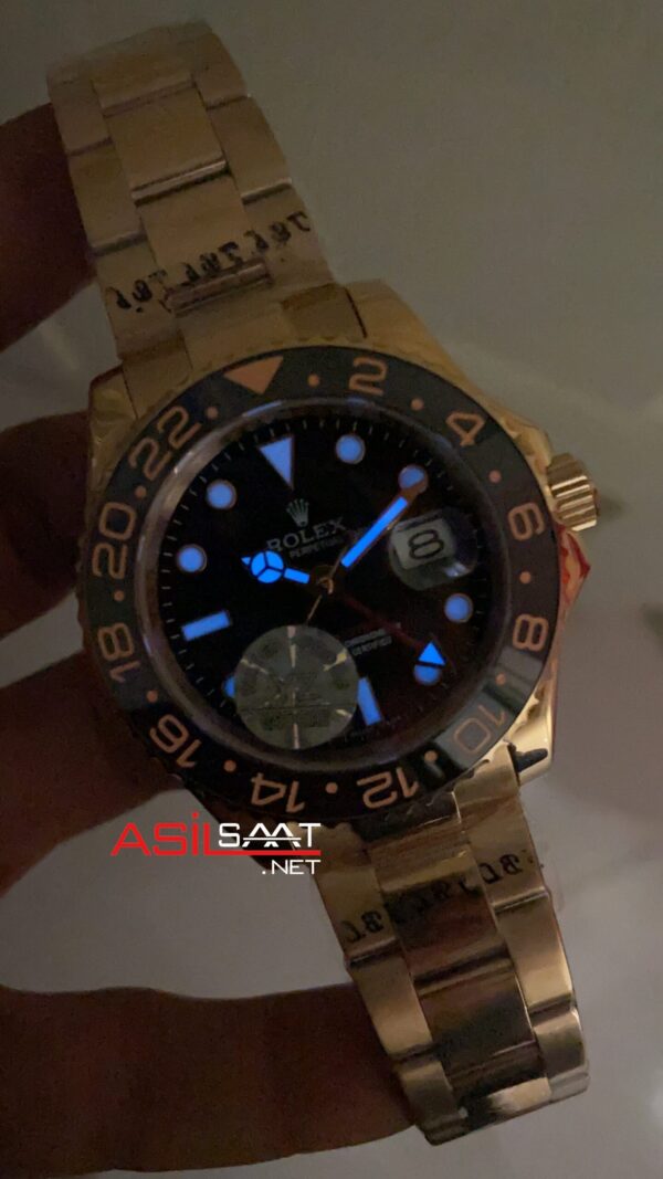 Rolex Gmt Master II 40 mm Everose Replika Saat ROLG005