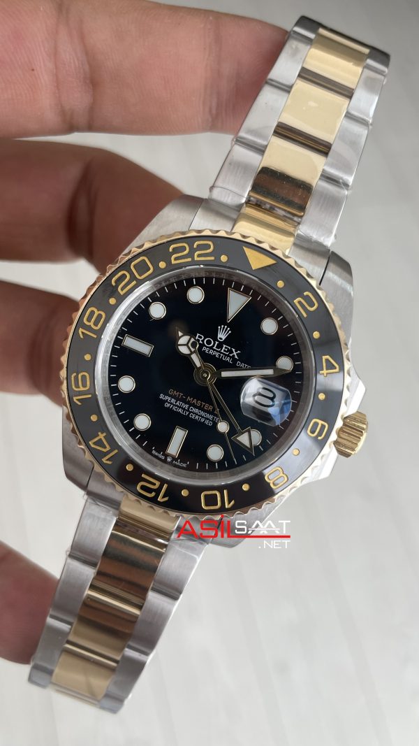 Rolex Gmt Master II Green Arrow 116713LN Two Tone Gold 40mm Replika Saat