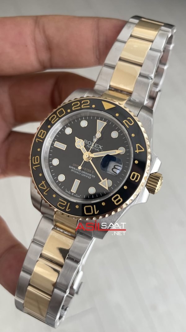 Rolex Gmt Master II Green Arrow 116713LN Two Tone Gold 40mm Replika Saat