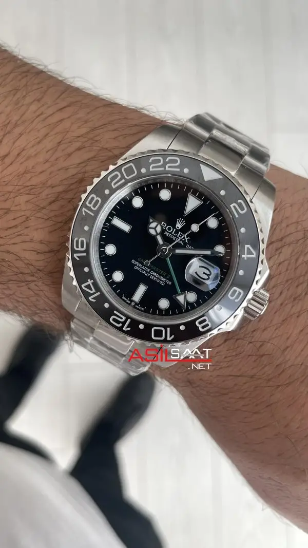 Rolex Green Arrow Gmt Master II 116710LN Oyster 40mm Replika Saat Rolex Green Arrow Gmt Master II 116710LN Oyster 40mm Replika Saat
