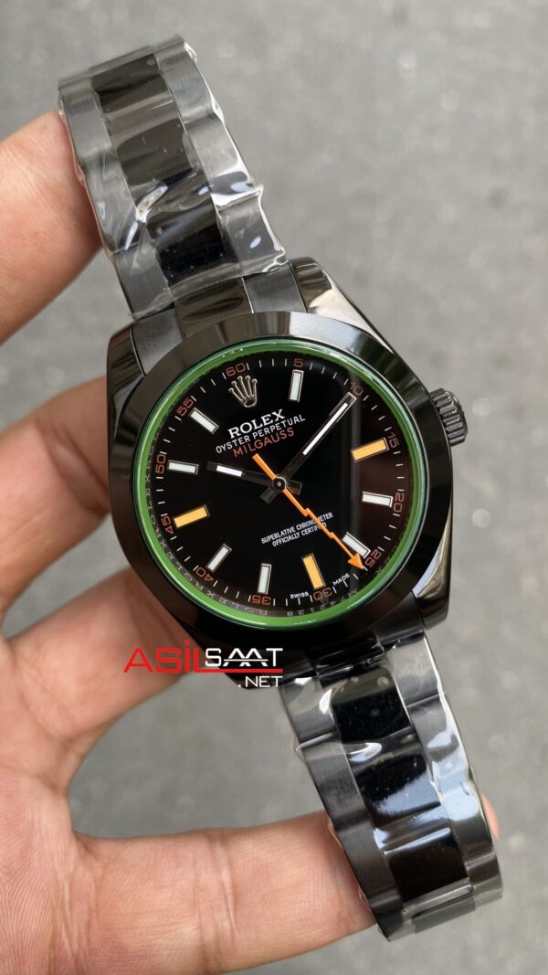 Rolex Milgauss PVD Siyah 116400GV Replika Saat