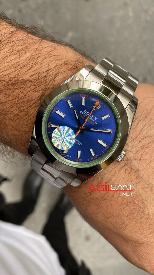 Rolex Milgauss Z Blue Mavi Kadran 40 mm 116400 Blue Silver Replika Saat ROLMI002 Rolex Milgauss Z Blue Mavi Kadran 40 mm 116400 Blue Silver Replika Saat ROLMI002