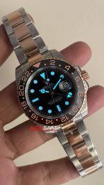 Rolex Root Beer Gmt Master II 126711CHNR Two Tone Rose 40mm Replika Saat