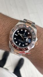 Rolex Root Beer Gmt Master II 126711CHNR Two Tone Rose 40mm Replika Saat