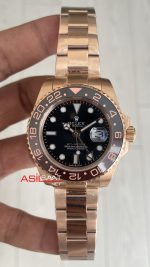 Rolex Root Beer Gmt Master II 126715CHNR Chocolate 40mm Rosegold Replika Saat