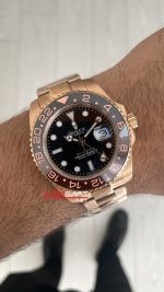Rolex Root Beer Gmt Master II 126715CHNR Chocolate 40mm Rosegold Replika Saat