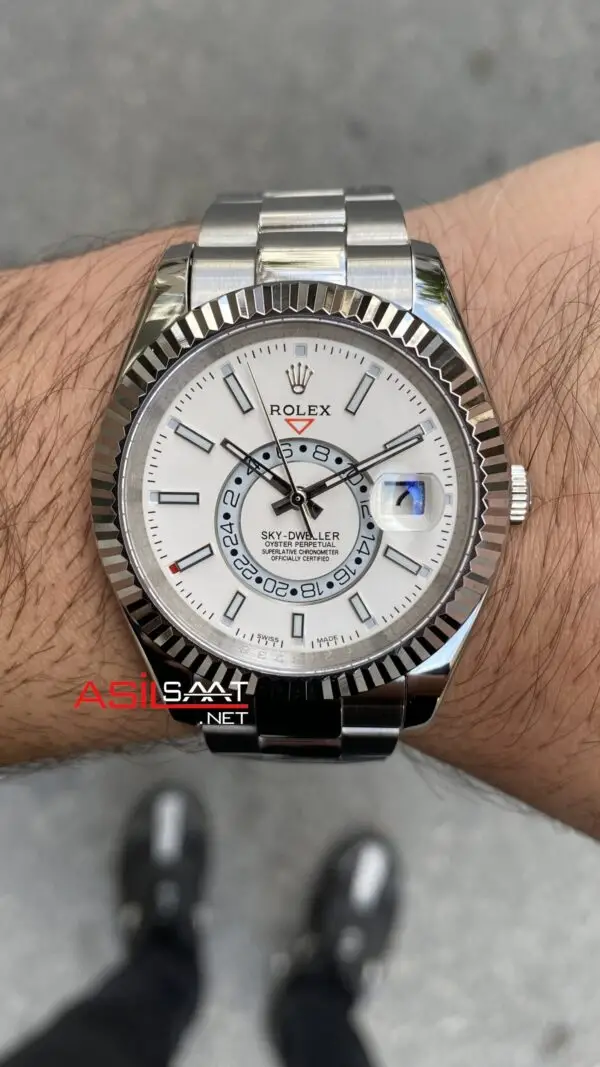 Rolex Sky Dweller Beyaz 326934 Oyster Replika