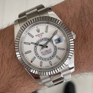 Rolex Sky Dweller Beyaz 336934 Oyster 42mm Replika Saat