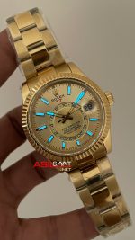 Rolex Sky Dweller Champagne 336938 Oyster Gold 42mm Swiss ETA Saat