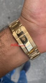 Rolex Sky Dweller Champagne Oyster 42 mm 326938 Gold Replika Saat Dial ROLSKY016