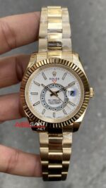 Rolex Sky Dweller Gold 336938 Beyaz Replika Saat