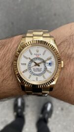 Rolex Sky Dweller Gold 336938 Beyaz Replika Saat
