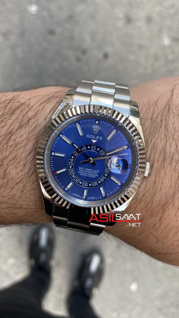 Rolex Sky Dweller Mavi 326934 Oyster Replika Saat