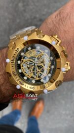 Invicta Hybrid Venom Sarı Kadran 52 mm 16804 Gold Replika Saat IHV001
