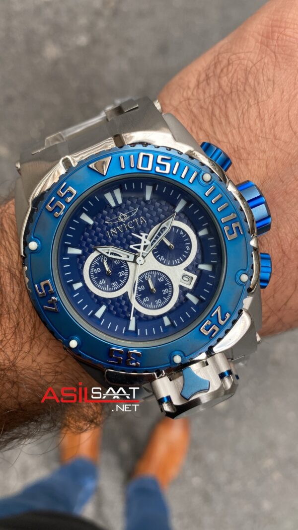 Invicta Magnum Diver Bolt Zeus Chronograph Mavi Kadran 52 mm Blue Replika Saat IMA026