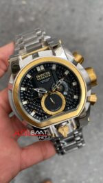 Invicta Magnum Reserve Zeus Bolt Chronograph Siyah Kadran 52 mm Silver Gold Replika Saat IMA004