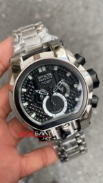 Invicta Magnum Reserve Zeus Bolt Kadran Siyah 52 mm 20110 Silver Replika Saat IMA001