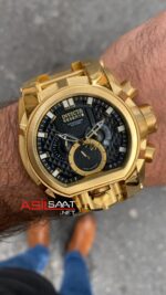 Invicta Magnum Reserve Zeus Bolt Siyah Kadran 52 mm 31553 Gold Replika Saat IMA007